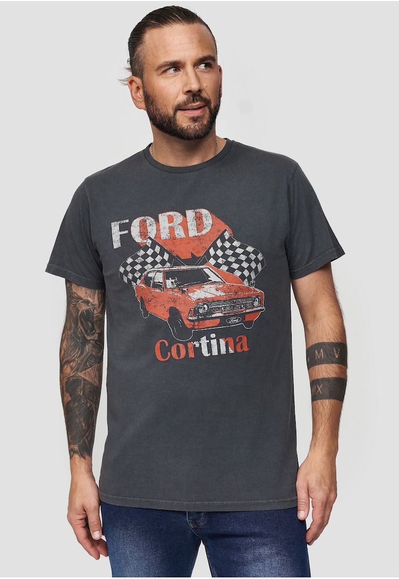 Tricou din bumbac cu imprimeu Ford Vintage Cortina 3311