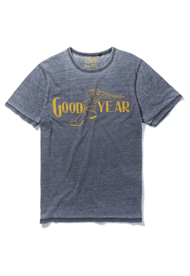 Tricou de bumbac cu imprimeu Goodyear Vintage Mono Colour Logo 5435