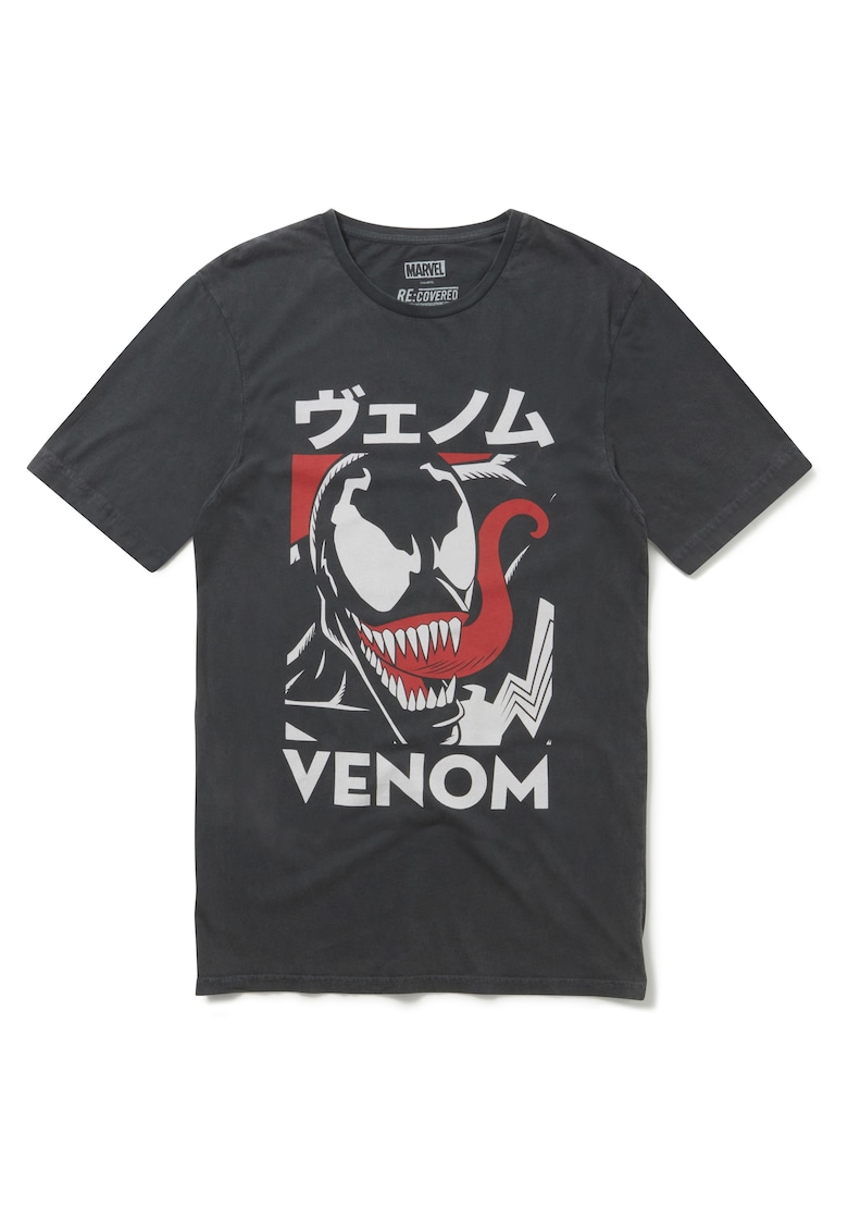 Tricou cu decolteu la baza gatului Marvel Venom Japan Washed Black 5453