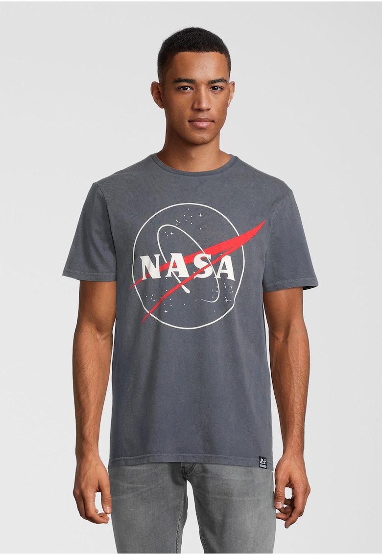 Tricou cu decolteu la baza gatului NASA Logo Redux 5501