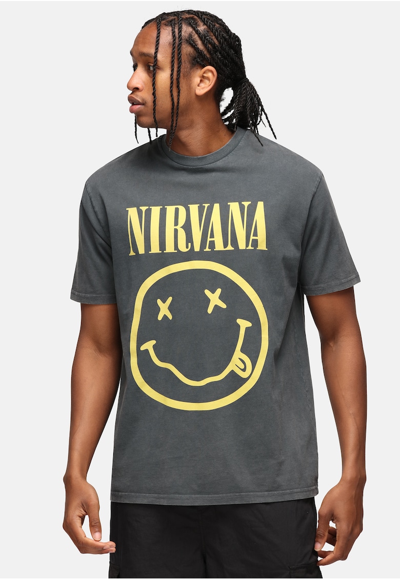 Tricou unisex cu decolteu la baza gatului Nirvana 6301