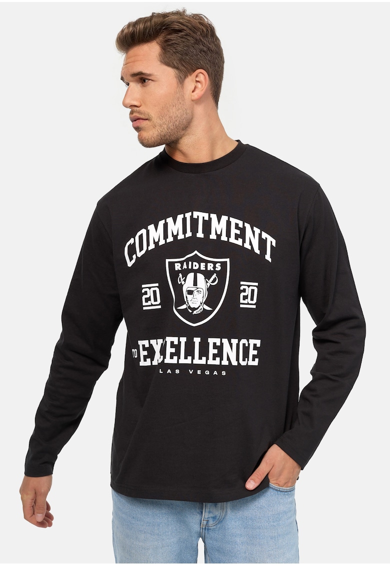 Bluza unisex relaxed fit de trening din bumbac organic NFL Raidere Commitment To Excellence 6287