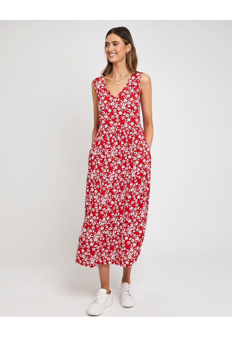 Rochie cu imprimeu floral tiered 7405