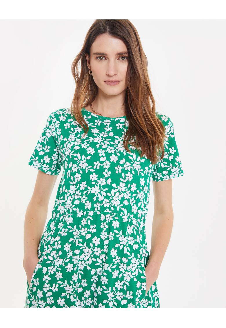 Rochie midi cu buzunare laterale thb danni smock 3921