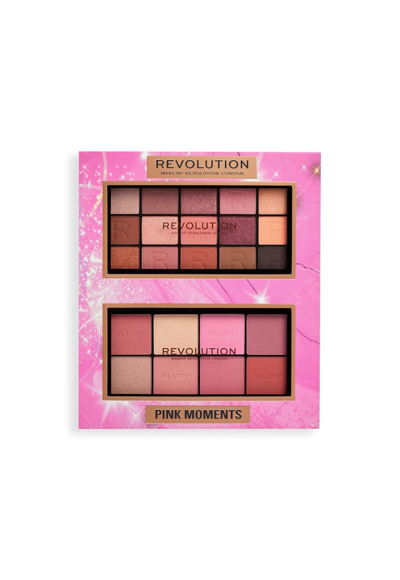 Set paleta fard pentru ochi si fata Reloaded Pink Moments - 2 bucati