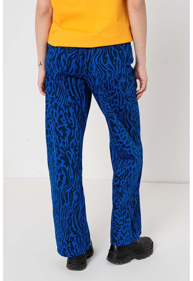 Karl Lagerfeld Jeans Blugi relaxed fit cu animal print