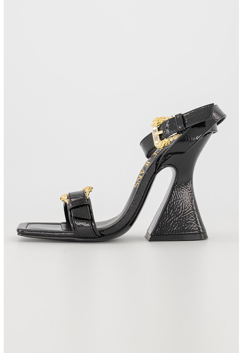 Versace Jeans Couture Сандали от еко кожа с токи за Жени Versace Jeans Couture Сандали от еко кожа с токи за Жени