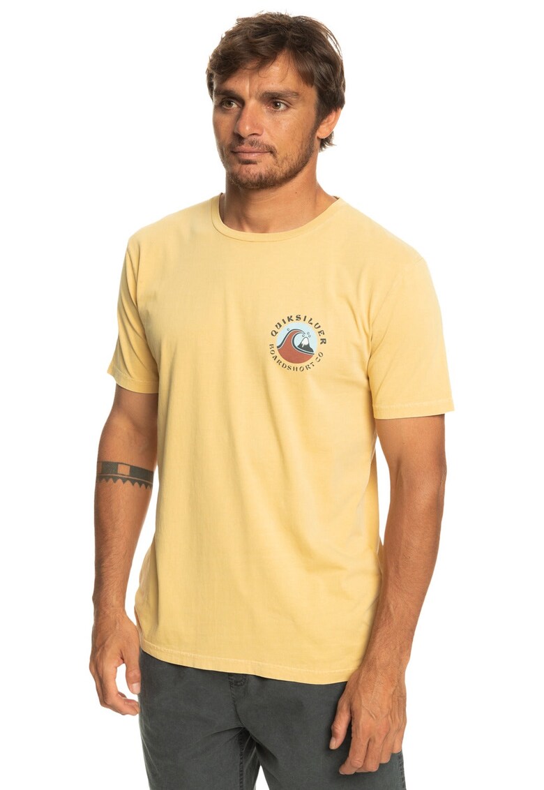 Tricou barbati - Bubble Stamp - Bumbac organic - Galben -