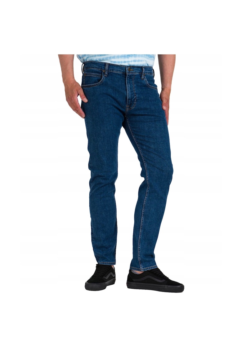 Blugi Barbati - Rider - W34 L32 - 100% Bumbac - Fermoar - Lungi - Talie Medie - 5 Bunzuare - High-Quality - Albastru