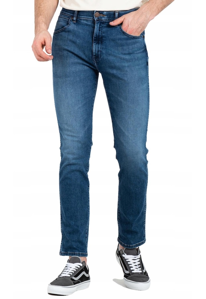 Blugi slim pentru barbati -  Bumbac - Albastru - -