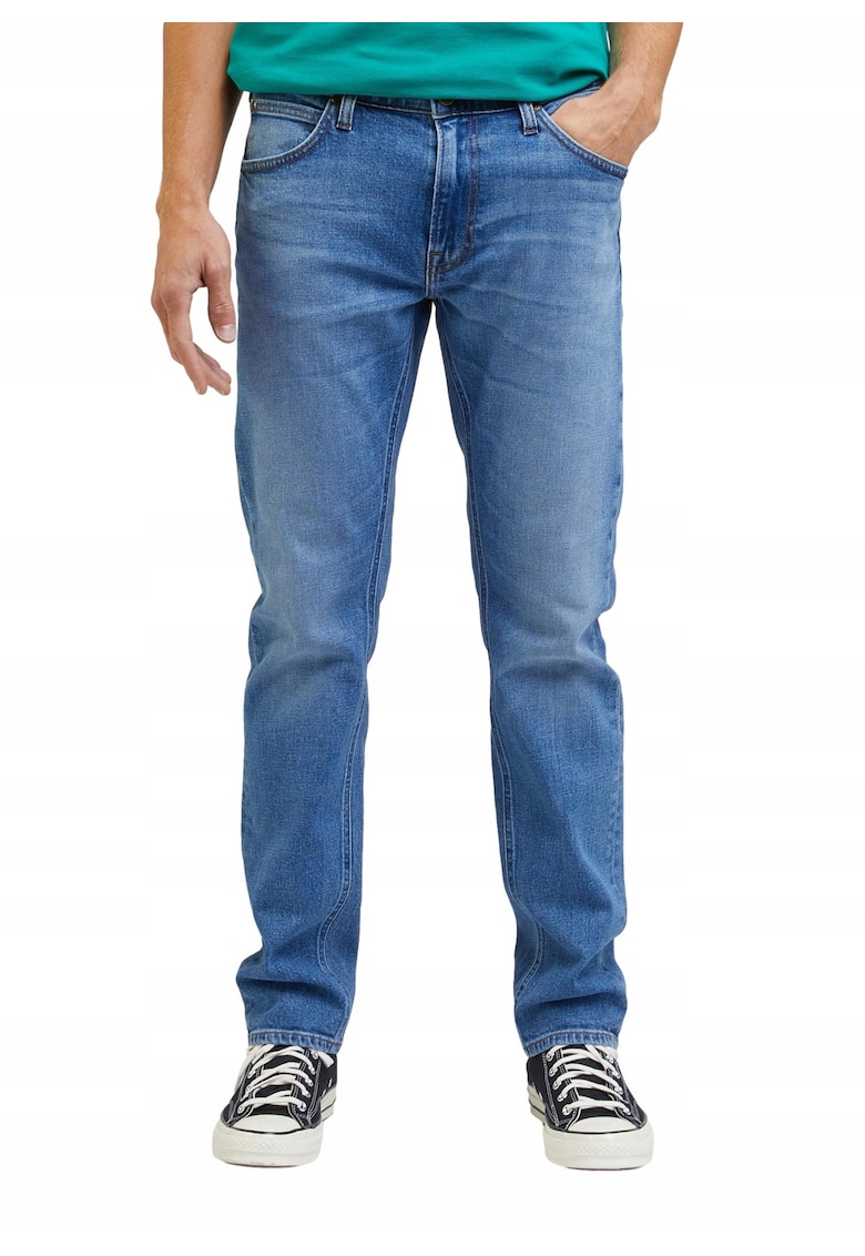 Blugi barbati Daren Zip Fly cu croiala Dreapta si talie medie albastru deschis 53291