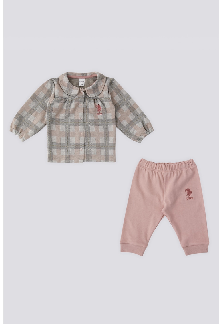 Set de bluza de in carouri si pantaloni de trening