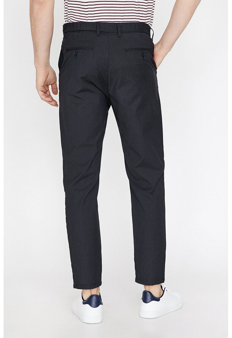 Pantaloni crop cu snur de ajustare in talie