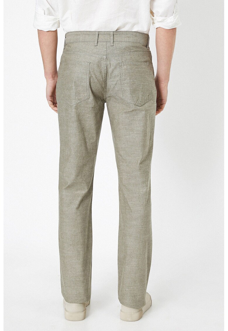 Pantaloni din bumbac cu croiala dreapta