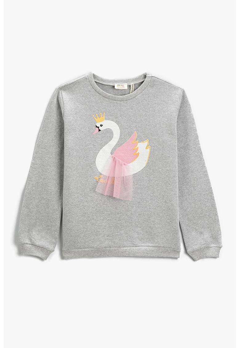 Bluza de trening cu aplicatie din tul
