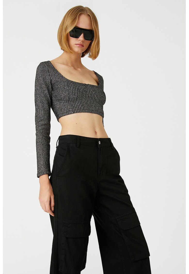 Bluza crop striata