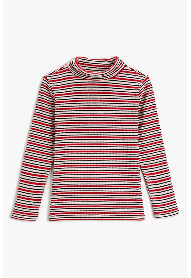 Bluza din amestec bumbac cu model cu dungi