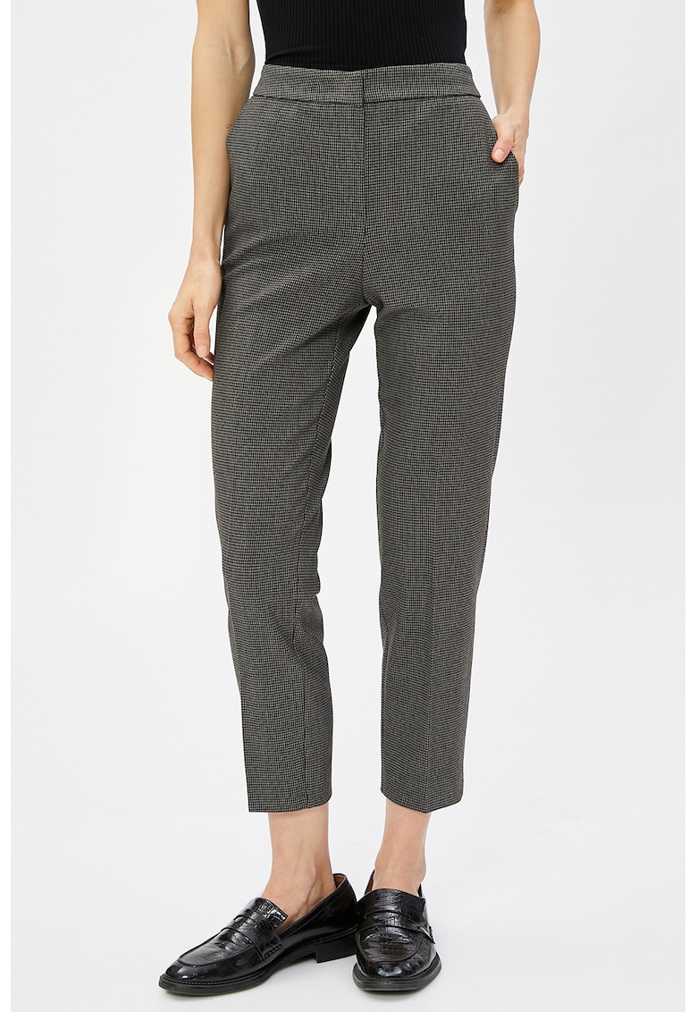 Pantaloni chino crop in carouri