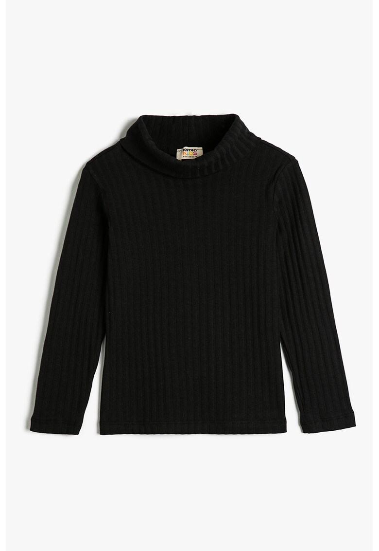 Bluza striata cu guler inalt