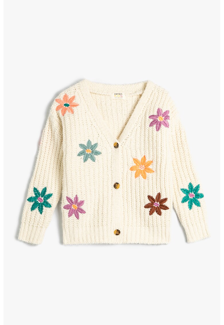 Cardigan cu flori brodate