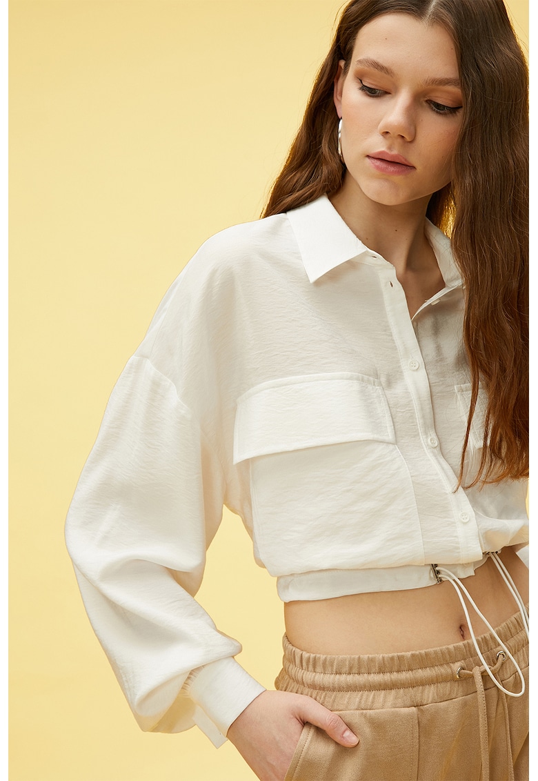 Camasa crop cu snur