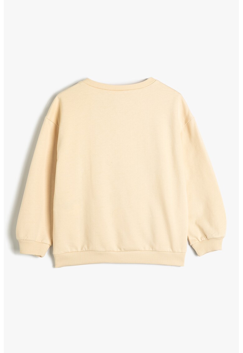 Bluza de trening de bumbac cu detalii brodate