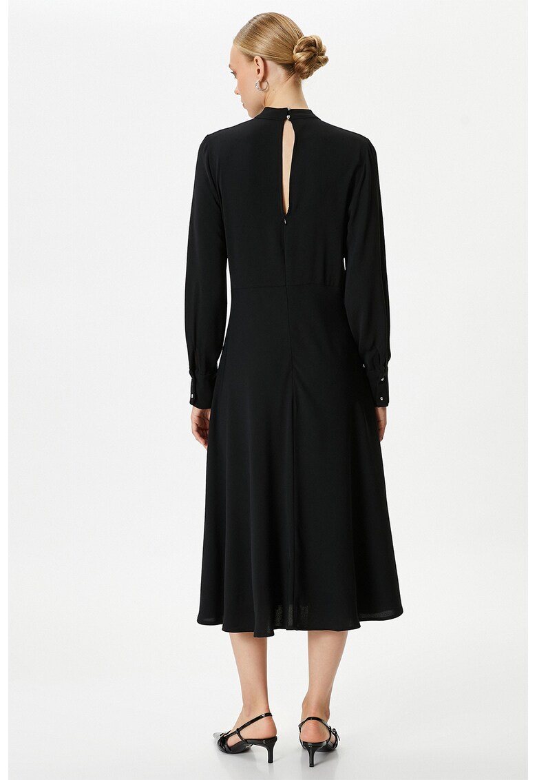 Fusta midi cu slit lateral