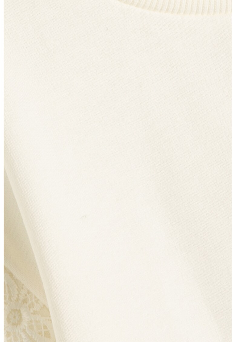 Bluza de trening cu garnituri crosetate de dantela