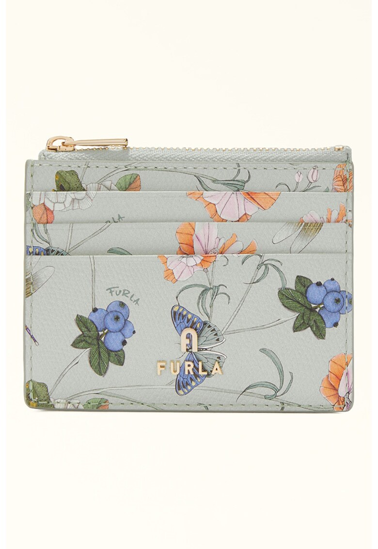 Furla Кожен калъф за карти Camelia с флорална щампа за Жени Furla Кожен калъф за карти Camelia с флорална щампа за Жени