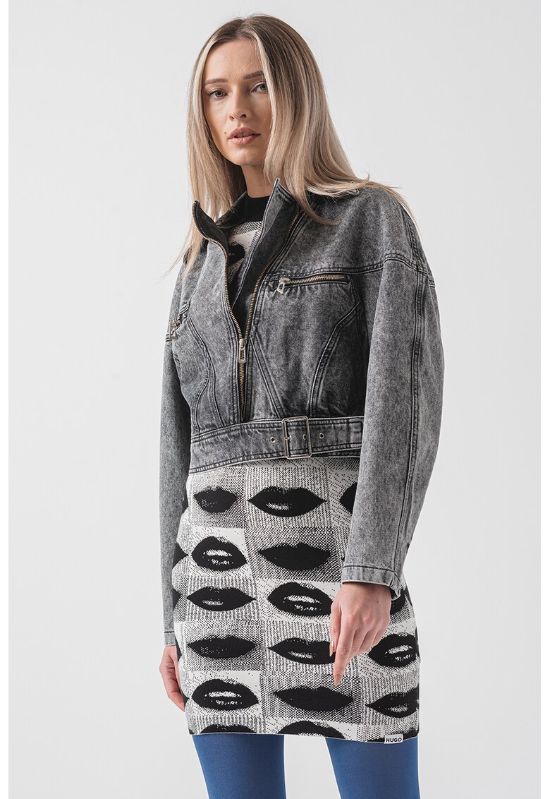 Jacheta crop supradimensionata din denim Gabinele
