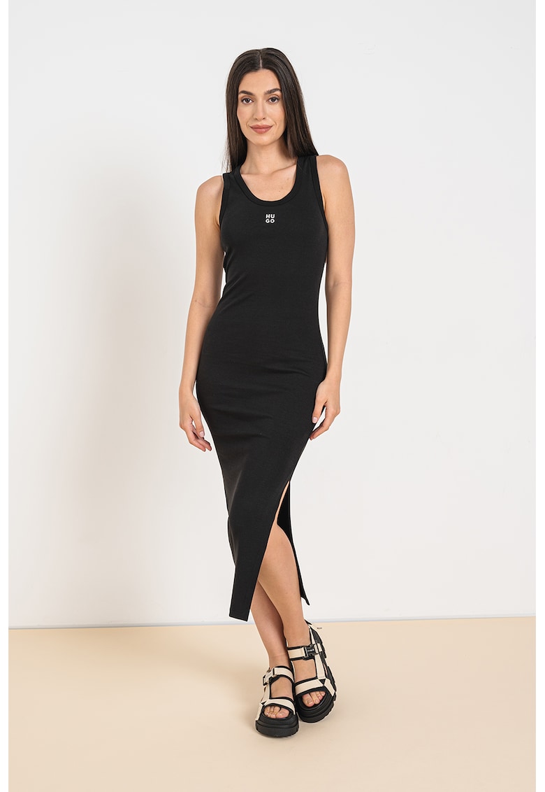 Rochie bodycon cu slit lateral
