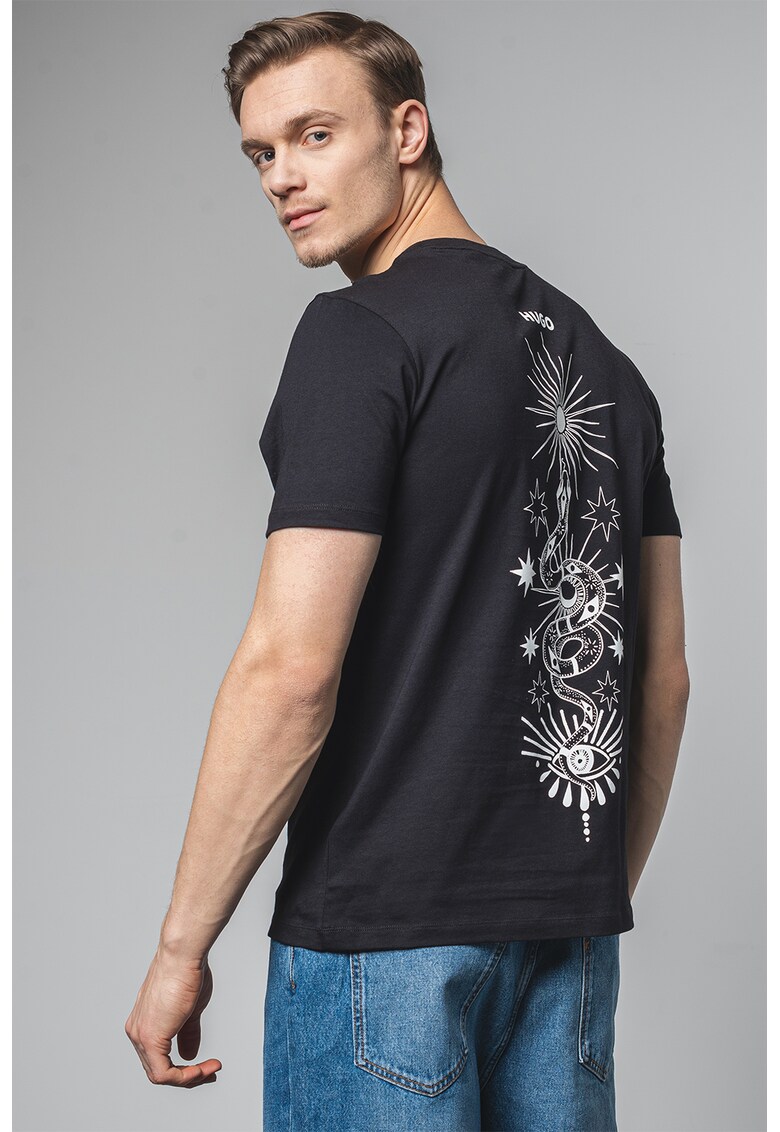 Tricou din bumbac cu imprimeu grafic Dedico
