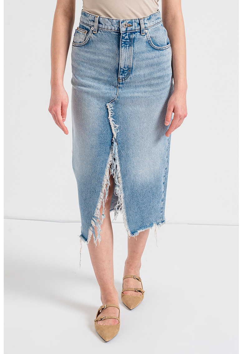 Fusta midi de denim