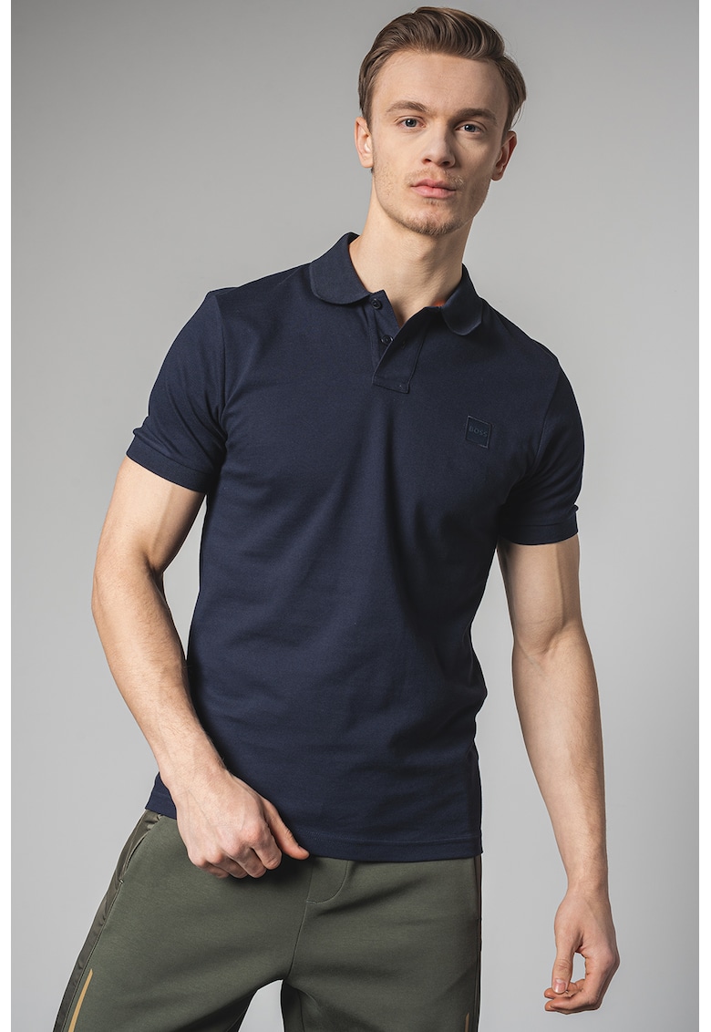 Tricou polo slim fit Passenger - Albastru ultramarin