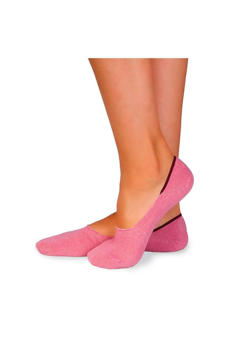 Sosete tip talpici din in si bumbac Roz