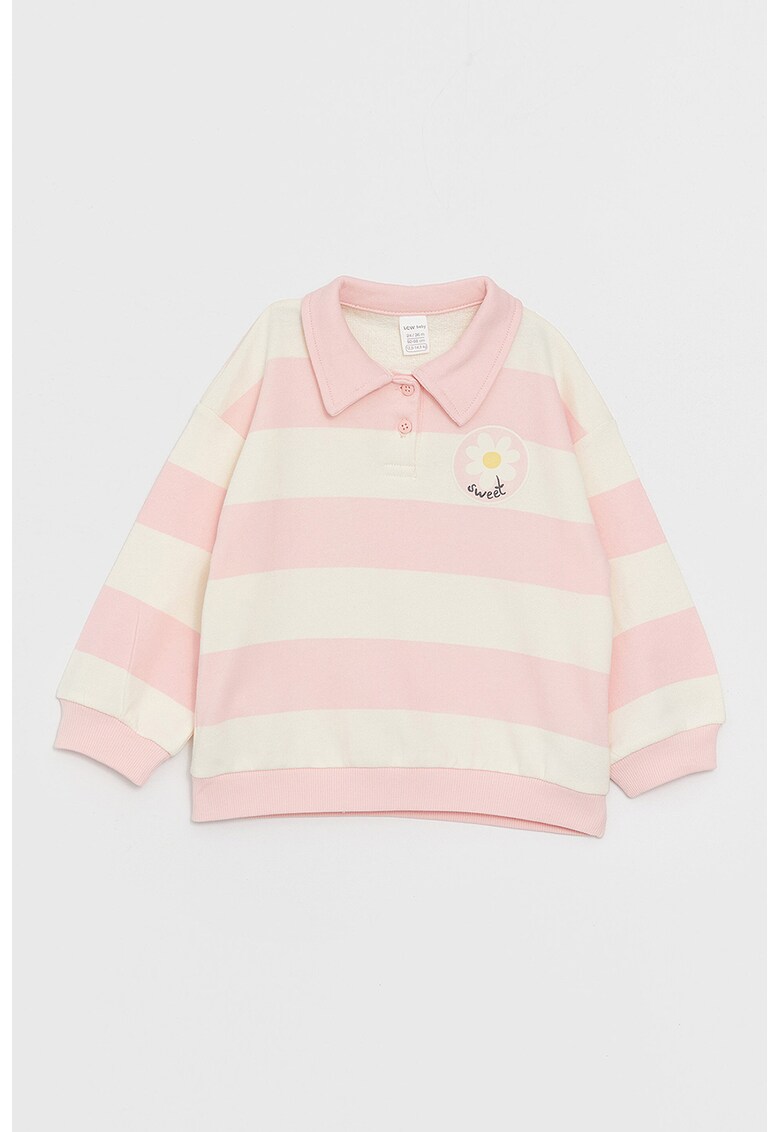 Bluza de trening polo cu model in dungi