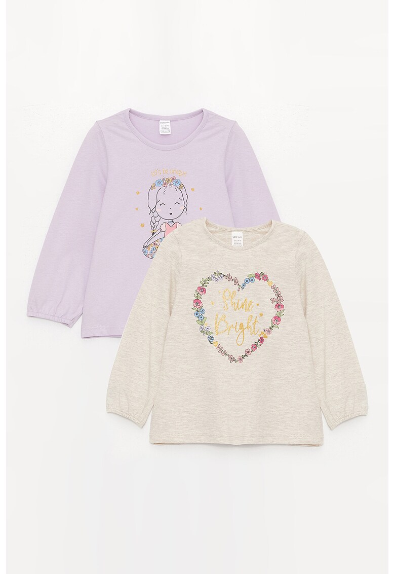 Bluza cu imprimeu - 2 piese