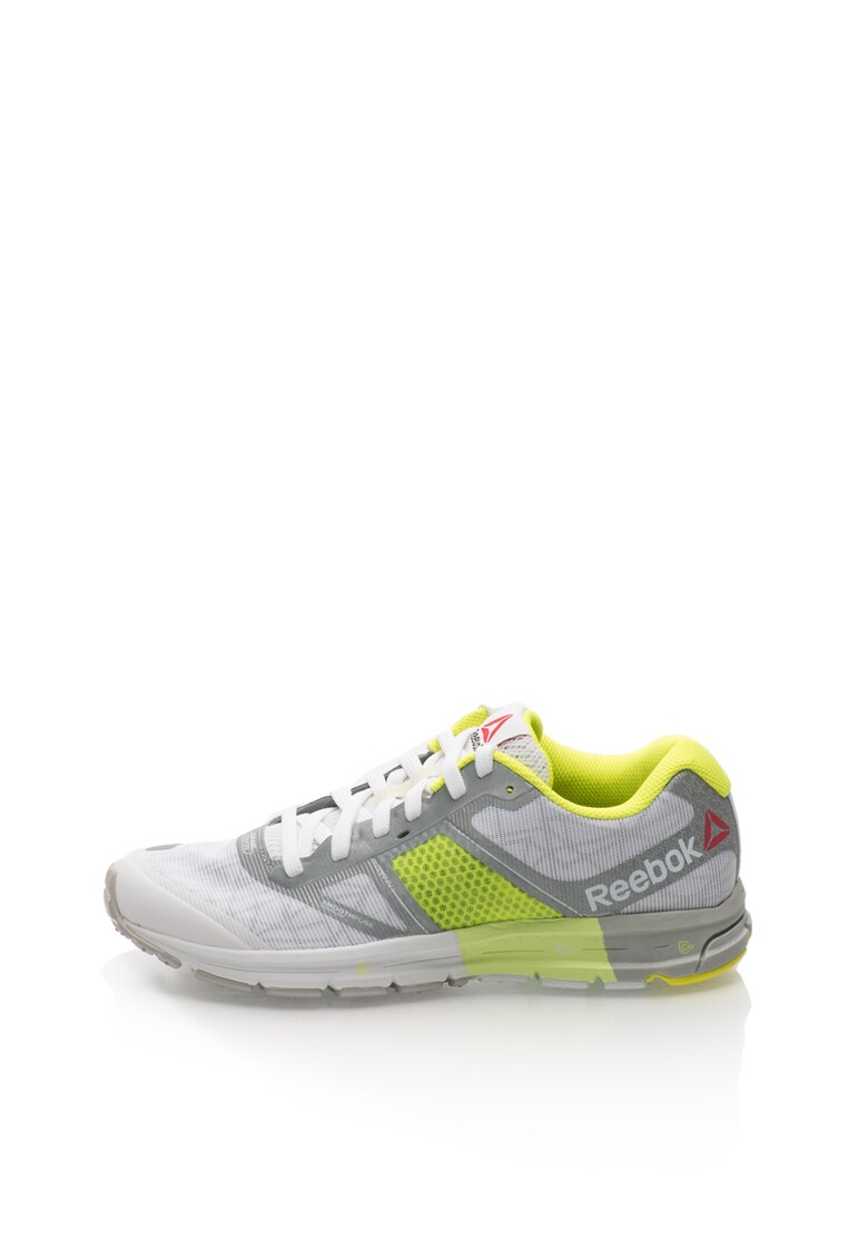 Pantofi de alergare gri cu verde neon One