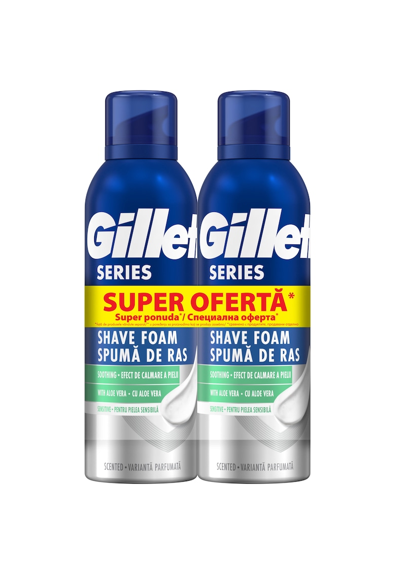 Pachet 2x Spuma de ras  Series Sensitive cu aloe vera - 2x200ml