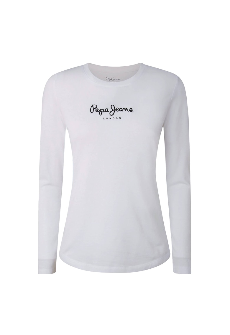 Bluza slim fit din amestec de bumbac