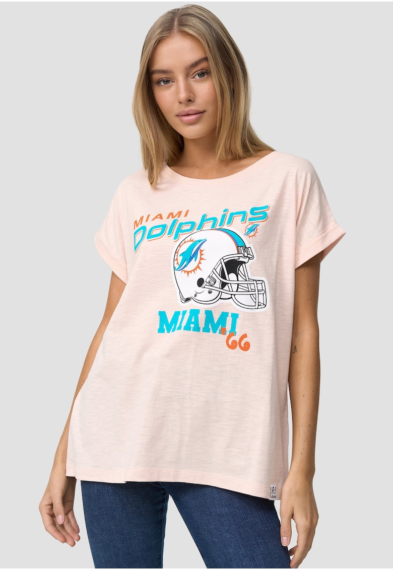 Tricou lejer de bumbac cu imprimeu Miami Dolphins