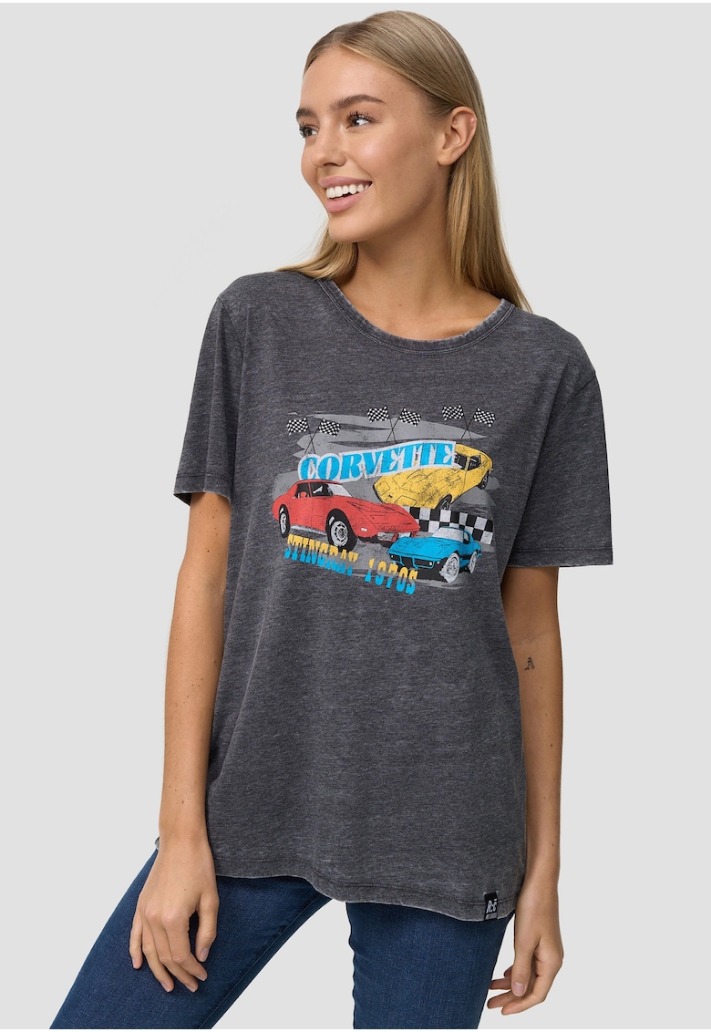 Tricou de bumbac cu imprimeu Corvette Multiple 4029