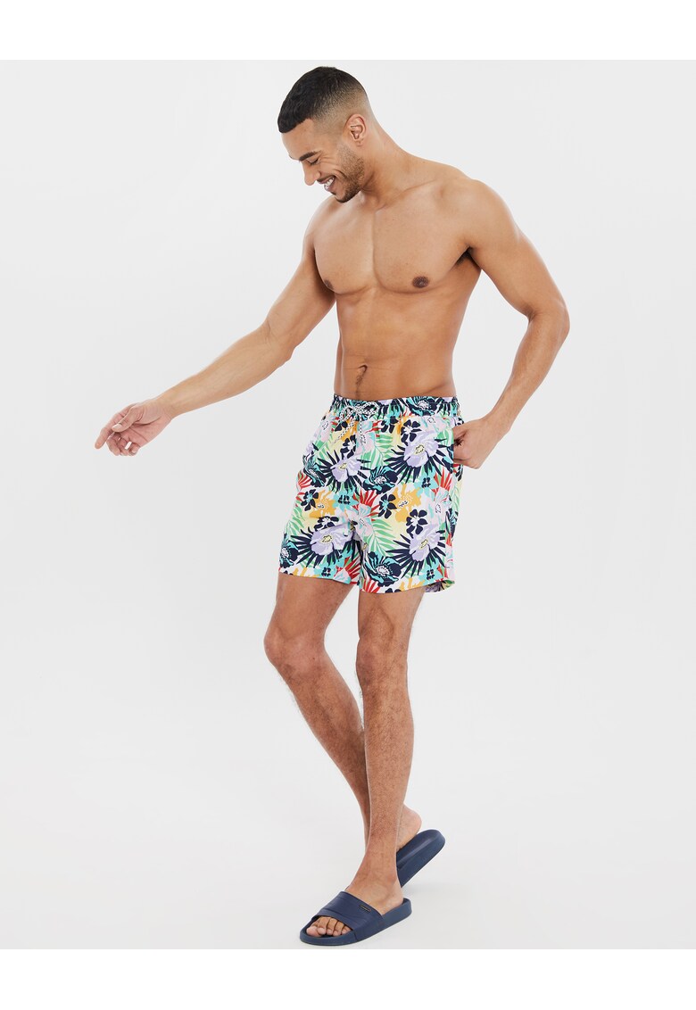 Pantaloni scurti de baie cu imprimeu tropical brava