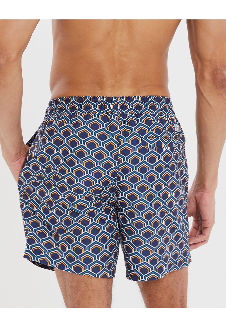 Pantaloni scurti de baie cu imprimeu geometric klingate