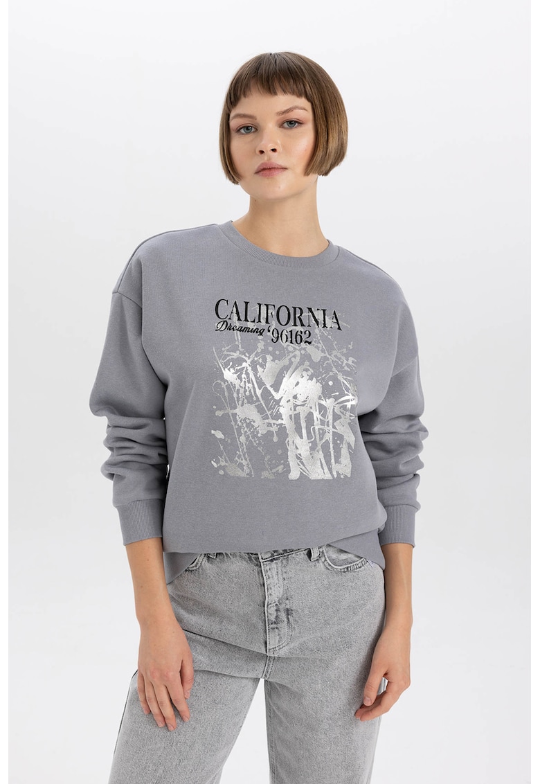 Bluza de trening lejera cu imprimeu grafic