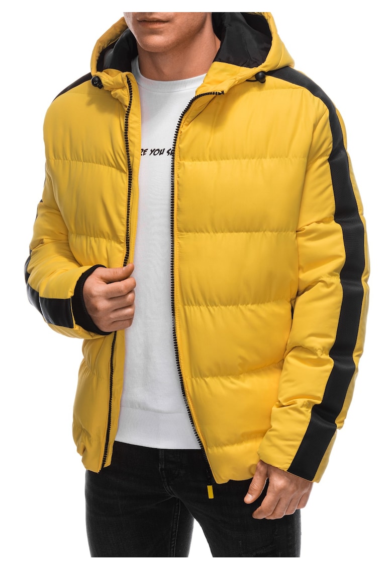 Geaca de iarna matlasata  EM-JAHP-0101 - Barbati - Cu fermoar - Cu gluga