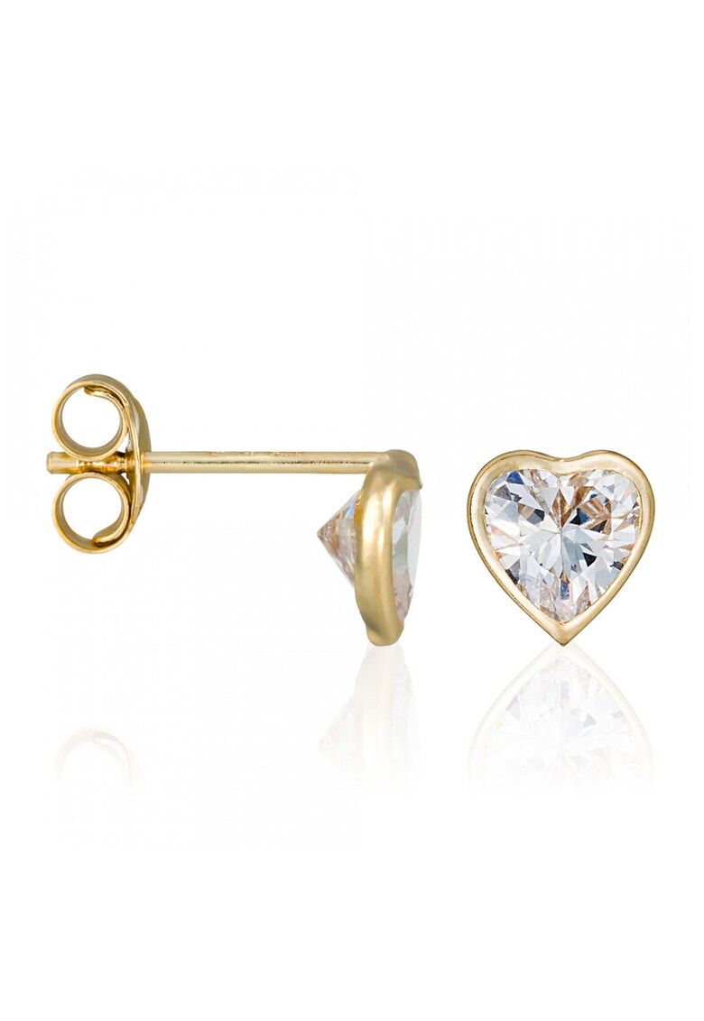 Cercei din aur de 9K cu cristale - Auriu