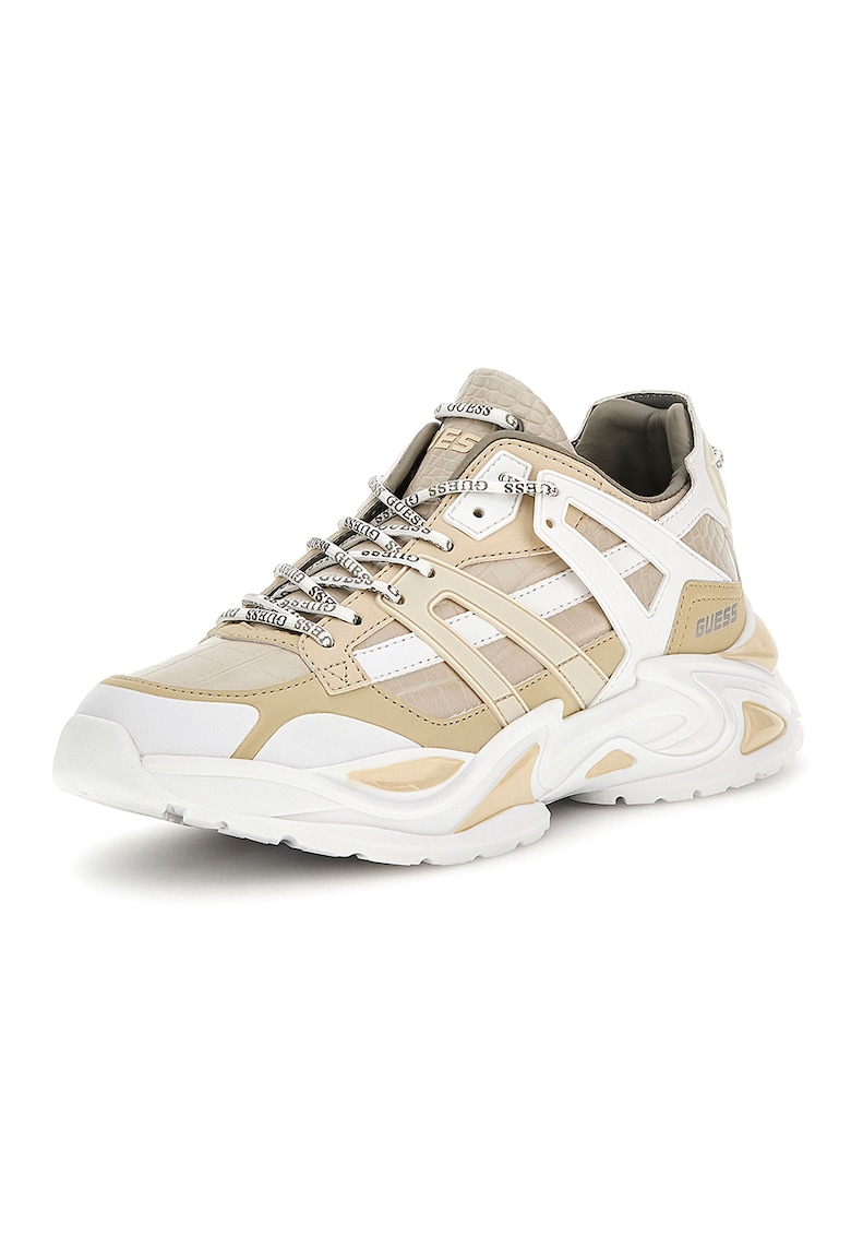 Pantofi sport colorblock de piele ecologica