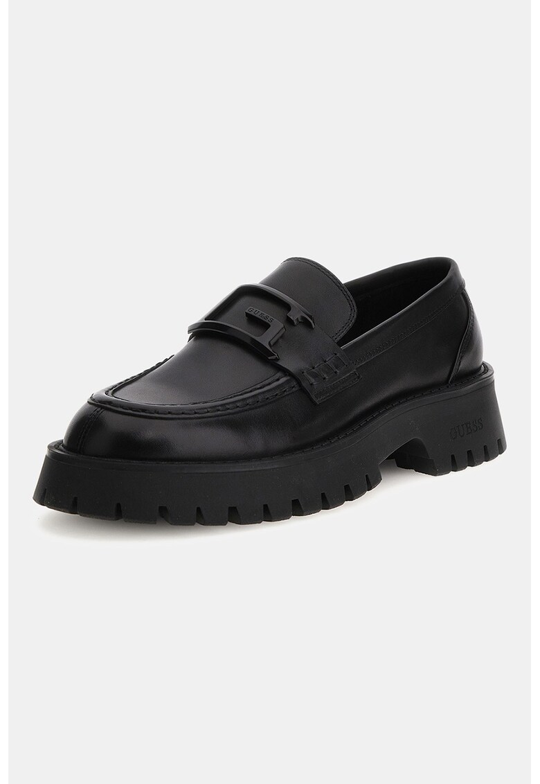 Pantofi loafer de piele uni