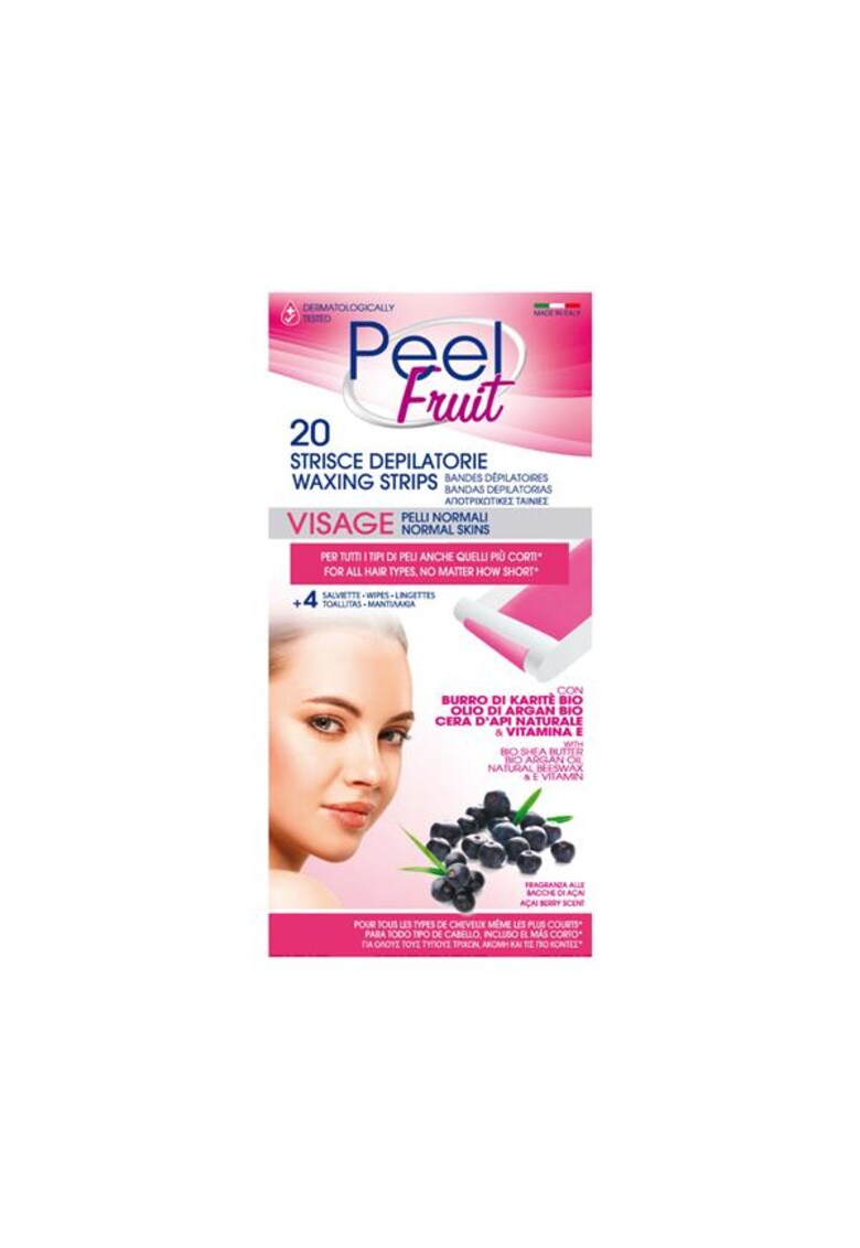 Benzi depilatoare pentru fata - 20 bucati + 4 servetele